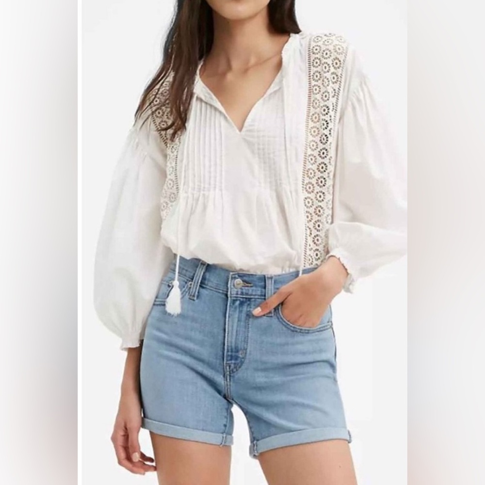 Levi's Mid‎ Length Cuffed Denim Shorts